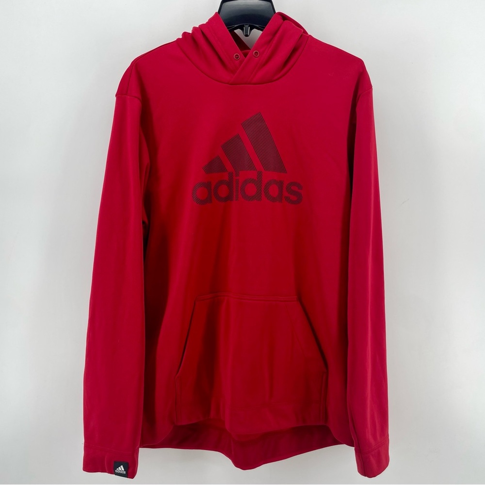 Adidas Men’s Aeroready Hooded Sweatshirt Red M